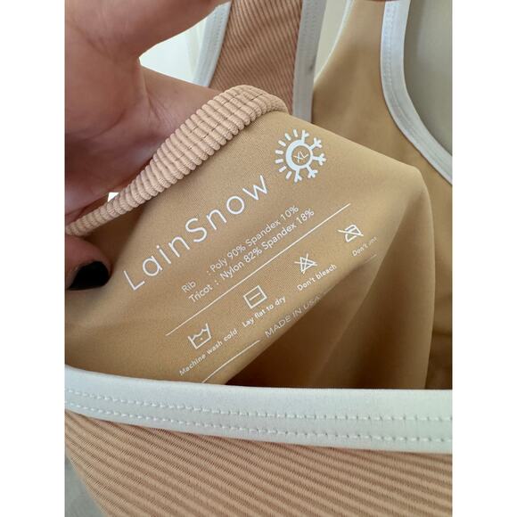 LainSnow Ocean Isle One Piece Swimsuit Sand XL - Picture 5 of 5